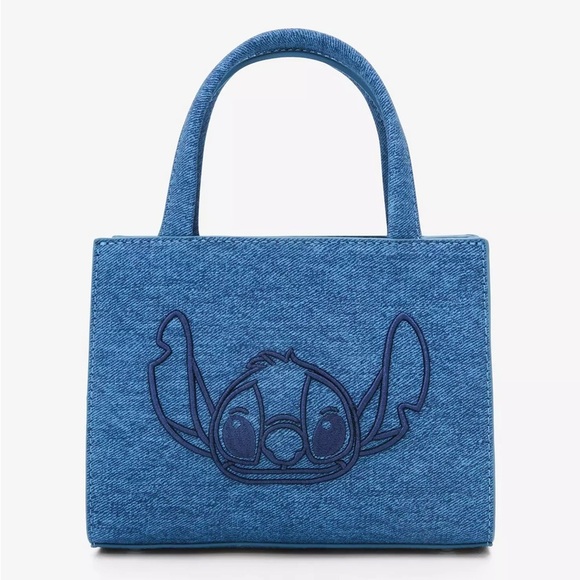 Loungefly Disney Lilo & Stitch Denim Stitch Crossbody Bag NWT - Picture 2 of 4